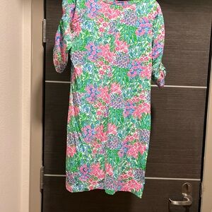 Lilly Pulitzer Floral Mini Dress in Pink and Green